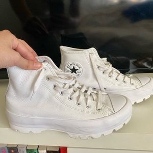 Womens Platform Leather Converse